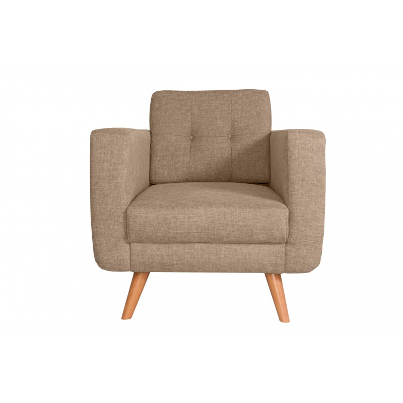Fauteuil Tissu - HEDWIG beige 1 Fauteuil Tissu - HEDWIG beige 1