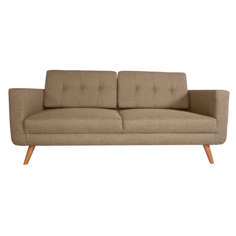 Canapé Droit 3 Places Tissu - HEDWIG beige 1 Canapé Droit 3 Places Tissu - HEDWIG beige 1