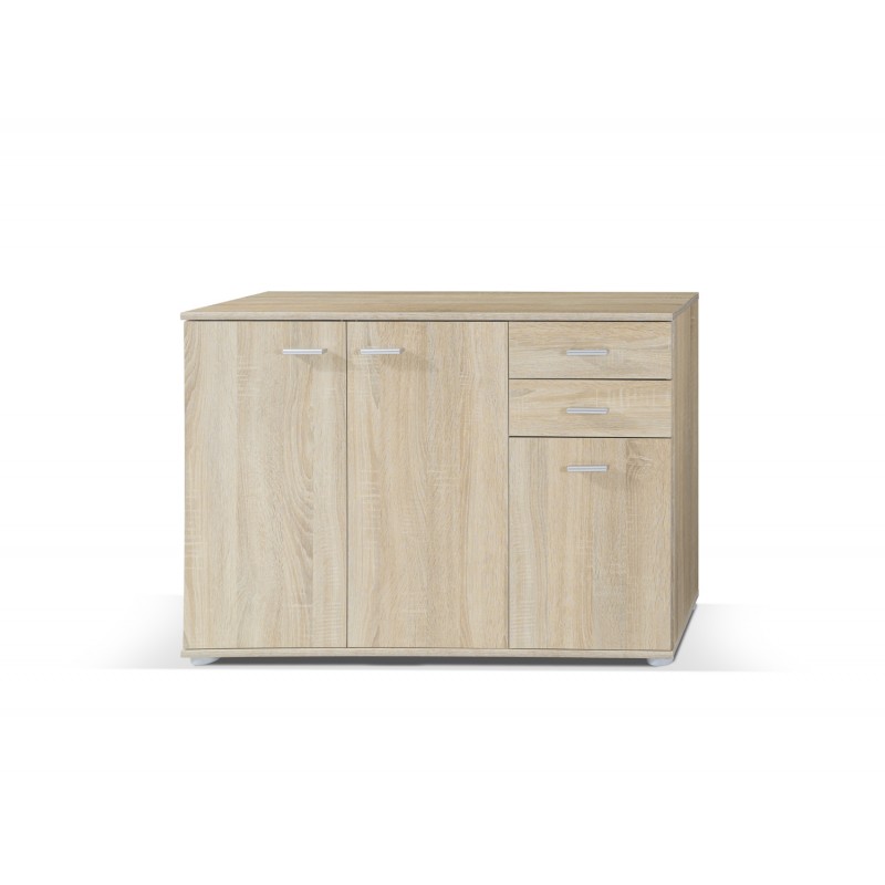 Commode 3 placards 2 tiroirs - MIKE 1 chêne sonoma Commode 3 placards 2 tiroirs - MIKE 1 chêne sonoma