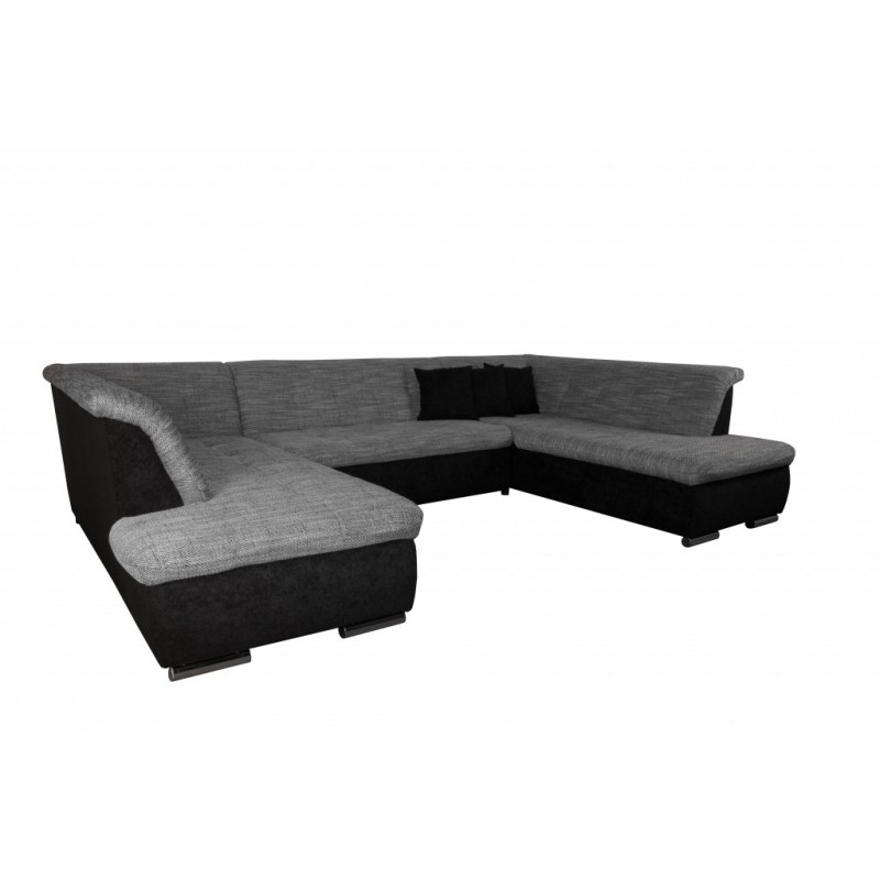 Canapé Panoramique Convertible SALEMA gris/noir 1 Canapé Panoramique Convertible SALEMA gris/noir 1