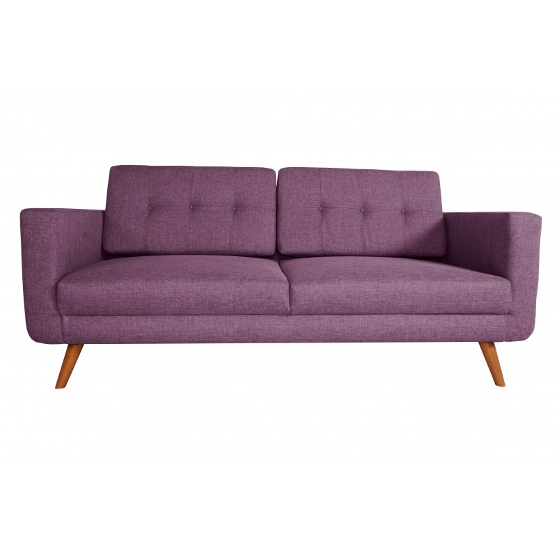Canapé 3 Places Tissu - HEDWIG violet 1 Canapé 3 Places Tissu - HEDWIG violet 1