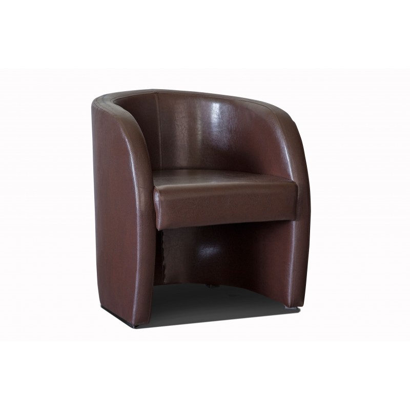 Fauteuil cabriolet LILLY Simili marron 1