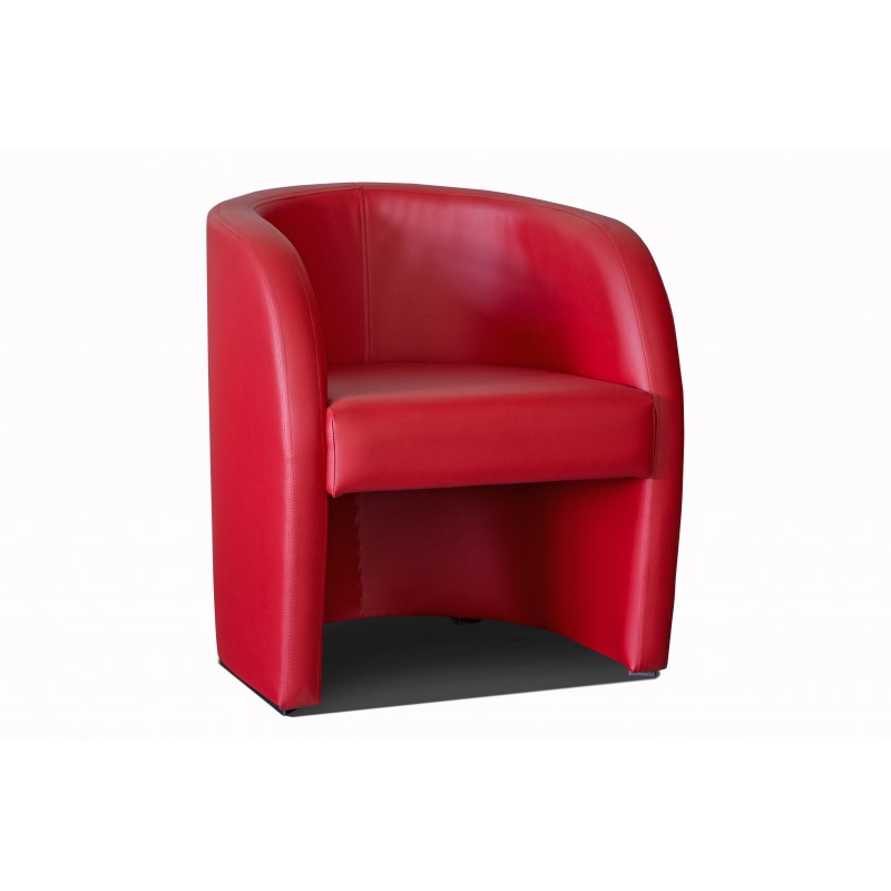 Fauteuil cabriolet LILLY Simili rouge 1