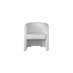 Fauteuil cabriolet LILLY Simili Blanc 2