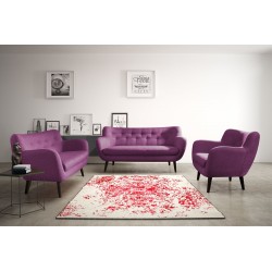 Canapé Droit 3 Places - ADELE SAVANA violet 4