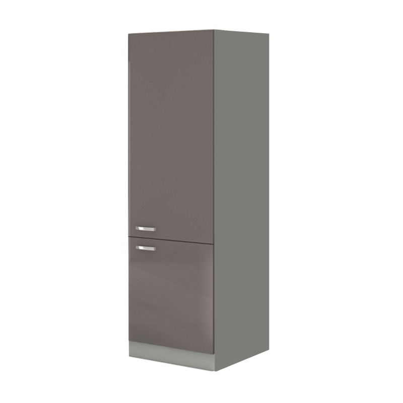 Meuble Réfrigérateur 2 Portes Cuisine SCARLETT 60 Gris