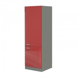 Meuble Réfrigérateur 2 Portes Cuisine SCARLETT 60 Rouge