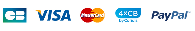 Paiement par Visa, Mastercard, PayPal, Virement bancaire